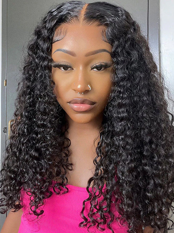 EINbeauty Bouncy Water Wave Put On And Go Wig Pre Cut Lace Closure Wig