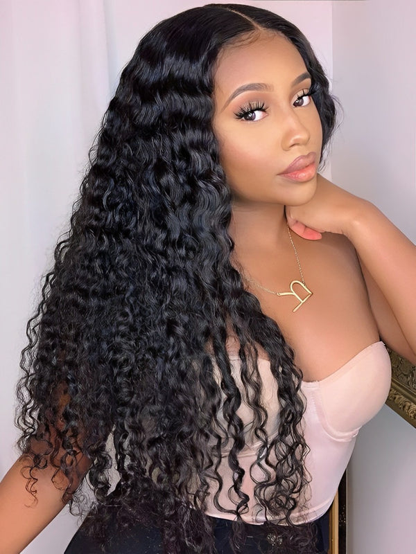 EINbeauty Deep Wave 9x6 Parting Max Lace Human Hair Glueless Wig 250% Density